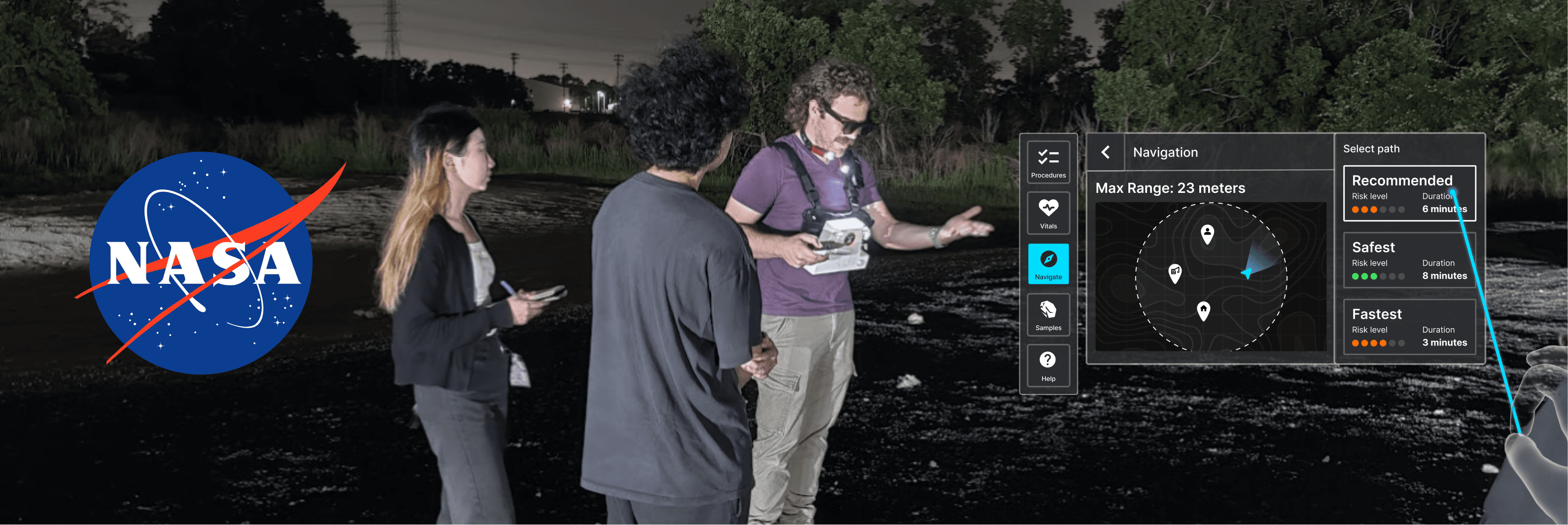 NASA spacesuit display interface